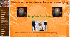 Desktop Screenshot of dropoutsbadminton.nl