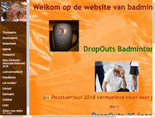 Tablet Screenshot of dropoutsbadminton.nl